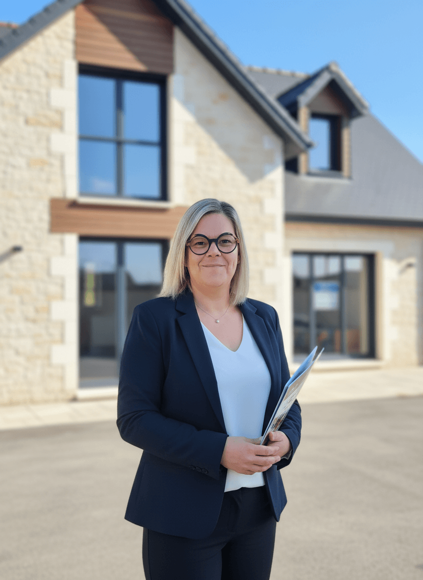 Magali devant un bien à Dijon, prête à accompagner ses clients